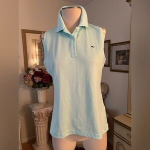 Vineyard Vines NWOT Women's Sleeveless Polo Shirt - Light Green Size M. C:4523-8